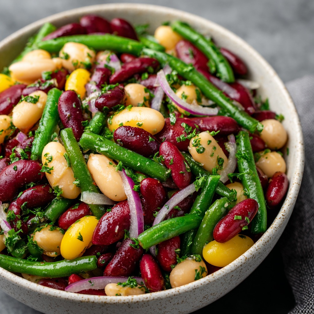 Easy 10-Minute Classic Three Bean Salad Recipe